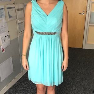 Aqua Blue Bridesmaids Dress
